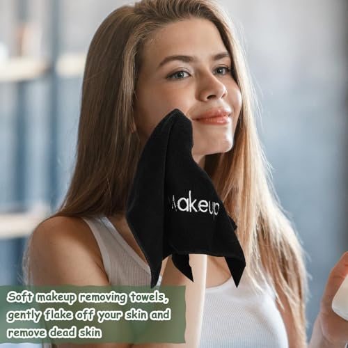 30 Pack Makeup Towels - Black Microfiber Face Washcloths for Deep Cleansing - Classic Variation