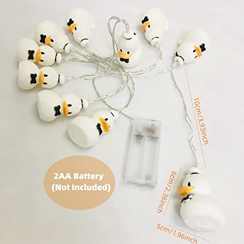 Battery Powered Animal Shape String Lights 1.65m 10 LEDs Duck Night Light for Holiday Decor