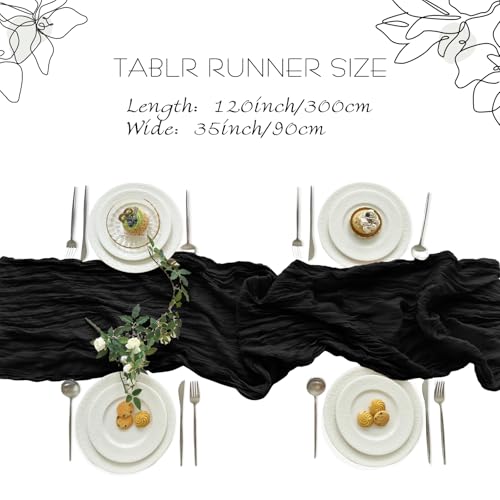 Black Cheesecloth Table Runner 10FT 10 Pack for Halloween Party Decor Variation of THIS listing