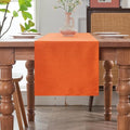 Bright Orange Faux Linen Table Runner 14x71 Inches - Waterproof & Wrinkle-Resistant