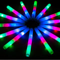 28PCS LED Foam Glow Sticks Bulk Party Pack with 3 Flashing Modes for Events
