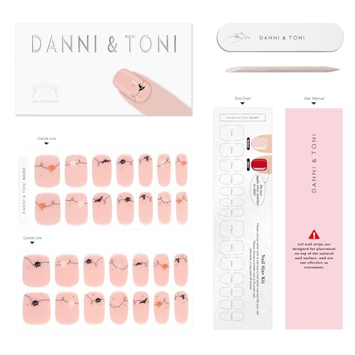 DANNI & TONI Semi Cured Gel Nail Strips - Halloween Bat Ghost Pumpkin Spook Sprinkle