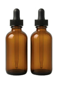 Onisavings (4 Oz Pack of 2) Amber Glass Bottles With Caps And Droppers – Refillable Containers For Essential Oils, Serums, Tinctures, Diy Skincare, And Liquid Storage.
