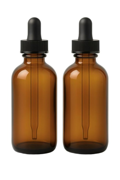 Onisavings (4 Oz Pack of 2) Amber Glass Bottles With Caps And Droppers – Refillable Containers For Essential Oils, Serums, Tinctures, Diy Skincare, And Liquid Storage.