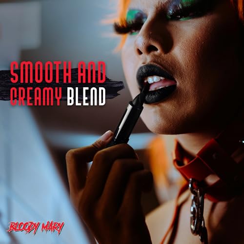 Black Blood Lipstick - Gothic Halloween Long Lasting Lipstick - Eccentric Makeup
