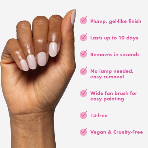 Olive & June Long-Lasting Nail Polish Extra Marshmallows - Gel Finish, 10 Days Wear