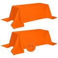 Waterproof Rectangle Tablecloth 2 Pack 90x156 Inch - Stain & Wrinkle Resistant Polyester - Orange Variation