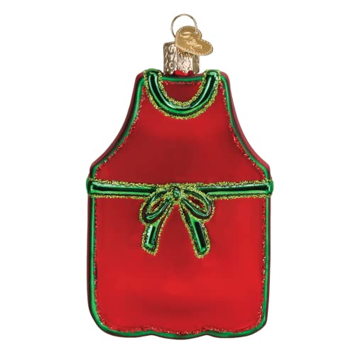 Glass Blown BBQ Apron Ornament - Handcrafted Holiday Kitchen Decoration