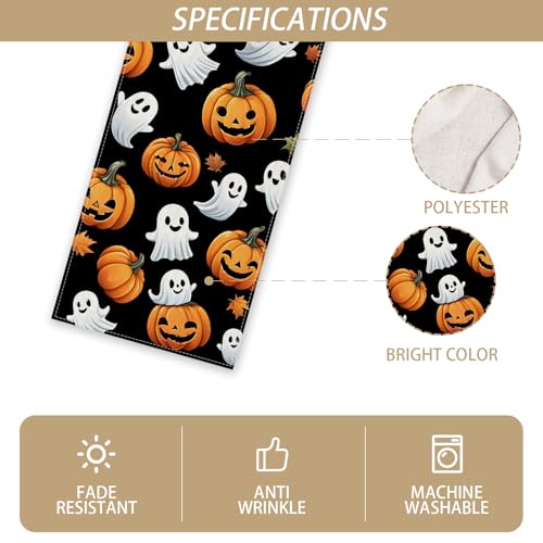Halloween Table Runner Ghost Pumpkin Decorations 13x72 inches - Spooky Home Decor