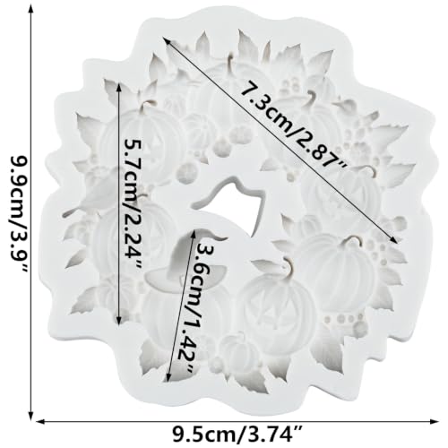 Halloween Pumpkin Wreath Silicone Mold with Variation M - Fall Decor