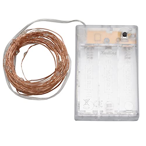 Battery Operated String Lights 16Ft Christmas Fairy Lights Indoor Outdoor with 8 Flashing Modes - White 10 Pack
