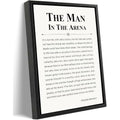 White Framed Inspirational Canvas Wall Art - Motivational Quote Poster for Office & Home 16x24 in