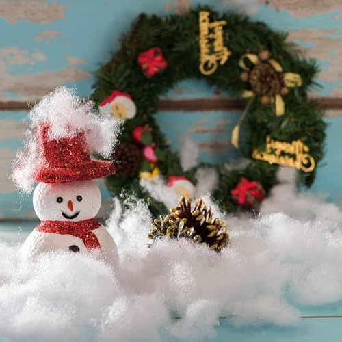 Artificial Snow for Christmas Decor 17.6 Oz Fluffy Indoor Winter Snow Blanket