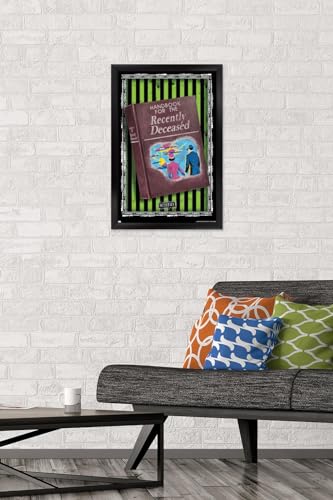 Framed Wall Poster - Beetlejuice Handbook For The Recently Deceased - Black Frame, 22.4 x 14.7 Inches
