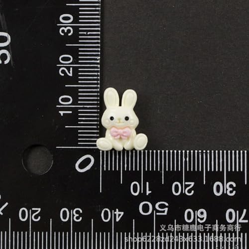 30Pcs Bunny Nail Art Charms - 3D Easter Rabbit Nail Decorations for Acrylic Nails