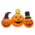 Inflatable Pumpkin Yard Decor Set with LED Lights - 3 Pack, 7.9 Inch Outdoor Halloween Decorations