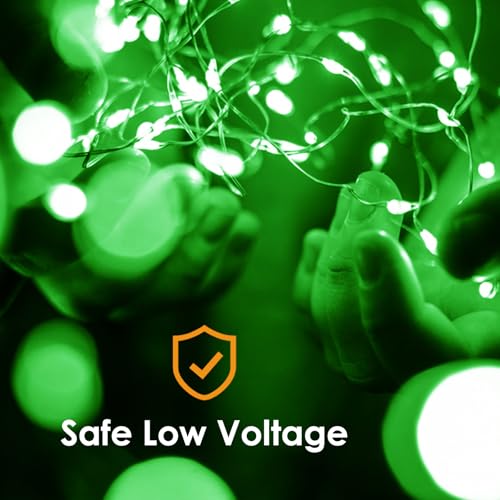 Battery Fairy Lights 5 Pack with Timer, 50 LED Mini String Lights for Indoor Decor - Green