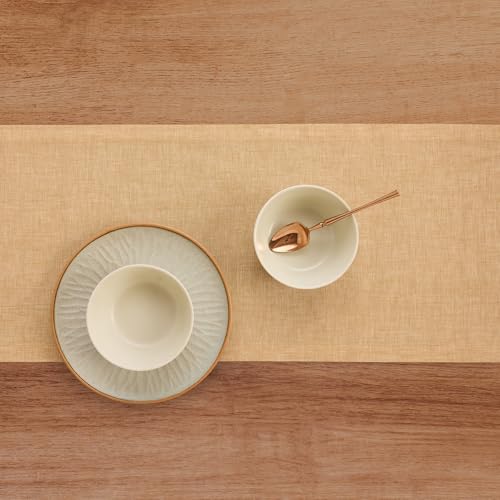 Pure Linen Table Runner 14x90 Inches Golden Nugget - Athena Variation
