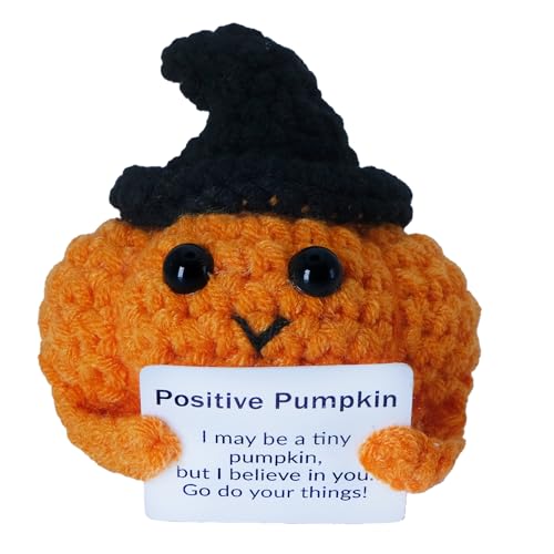 Halloween Positive Pumpkin Doll - Emotional Support Mini Decor for Women Men - Pumpkin Variation