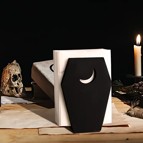 Gothic Coffin Napkin Holder Black Wood Halloween Decor