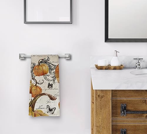 Fall Kitchen Towels - Halloween Pumpkins & Harvest Decor - Butterfly Hand Towels for Bathroom - Fall-2