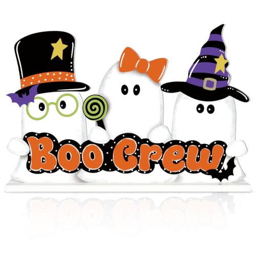 Cute Ghost Wooden Halloween Table Decorations - White Ghost