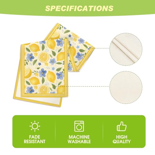 Yellow 13x120 Inch Summer Table Runner - Lemon Flowers Polyester Home Decor