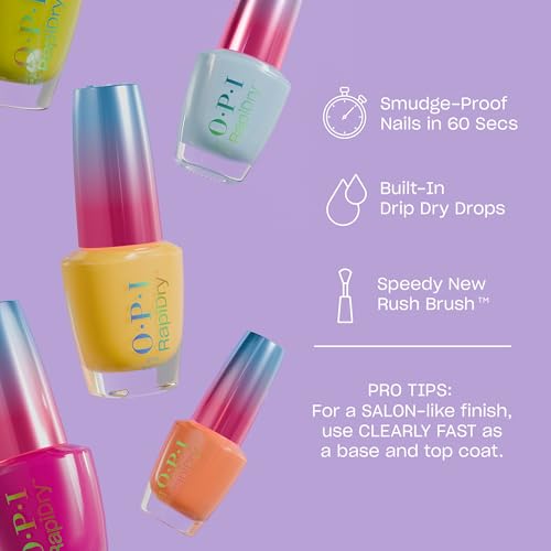 OPI RapiDry Quick Dry Nail Polish & Clear Coat Set - Crème & Shimmer Colors