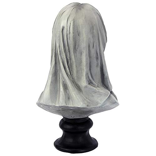 Samhain's Veiled Maiden of Death Bust Statue - Gothic Skeleton Decor
