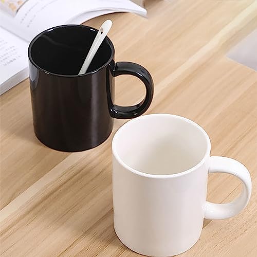 Black Up Yours Middle Finger Mug - Funny Ceramic Coffee Cup, Novelty Gag Gift