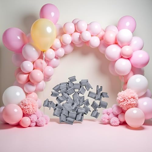 100 Pieces Transparent Balloon V-Shaped Clips for Wedding & Party Decorations