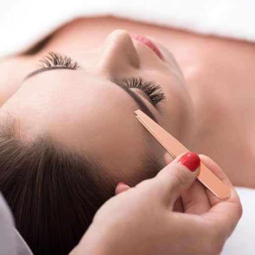 3Pcs Eyelash Applicator Tool Set - False Lash & Eyebrow Trimming Tools, Rose Golden