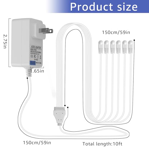 6-Way 4.5V Power Adapter for Lemax Christmas & Halloween Village Decorations