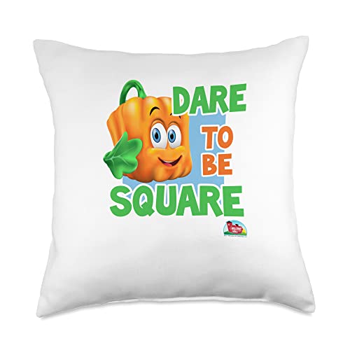 18x18 Kids Throw Pillow with Spookley the Square Pumpkin Halloween Design