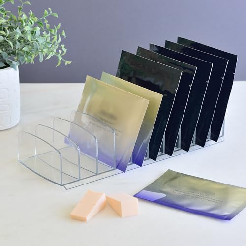 Large Clear Makeup Palette Organizer with 10 Compartments, Cosmetic Storage Box