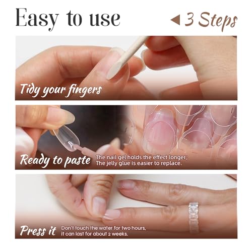 Halloween Medium Almond Press-On Nails Style19 Colorful Ghost Spiderweb Design 24PCS