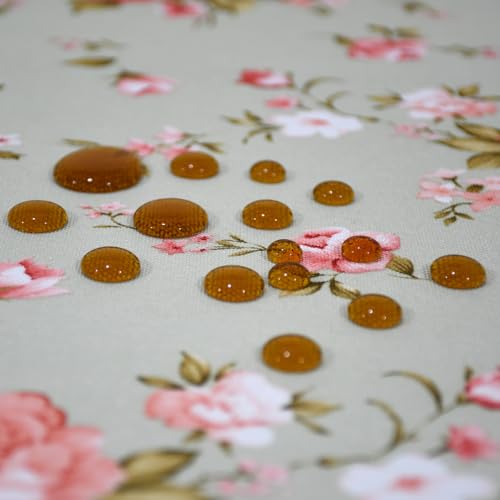 Green Floral Tablecloth 52x70 Inch Waterproof & Stain-Resistant Rectangular Cover - Clr 120