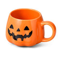 Yellow Pumpkin Halloween Ceramic Mug - 13oz Coffee Cup with Pumpkin Pattern, Gift for Adults & Kids