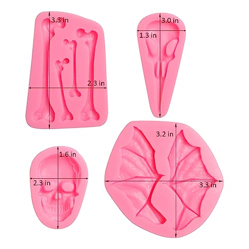Halloween Skull Silicone Mold for Cake Decoration Candy & Chocolate