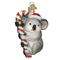 Christmas Koala Glass Blown Ornament - Handcrafted Holiday Tree Decoration - Variation 4.25 Inches