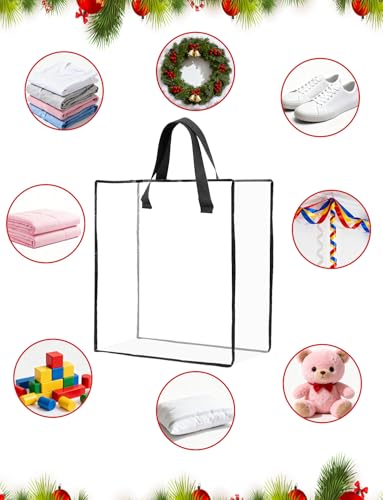 Black Wreath Storage Bag 26 Inch Garland Container for Holiday Decorations - Set of 3