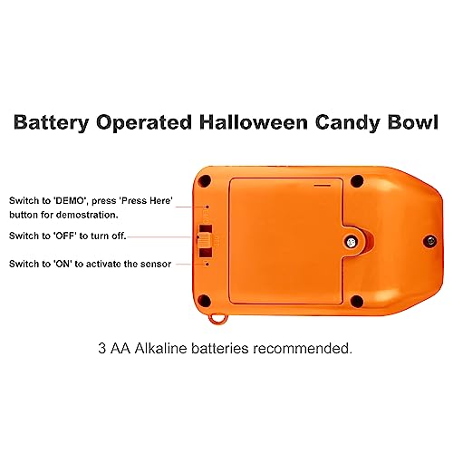 Animated Grim Reaper Halloween Candy Bowl with Sound & Movement - Black
