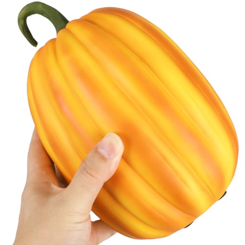 Artificial Pumpkin Decoration - Realistic Resin Fall Halloween Thanksgiving Ornament 23x15cm