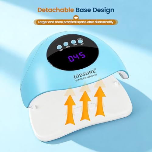JODSONE M50005 UV LED Nail Lamp Blue Gel Polish Dryer with Auto Sensor & 4 Timer Modes