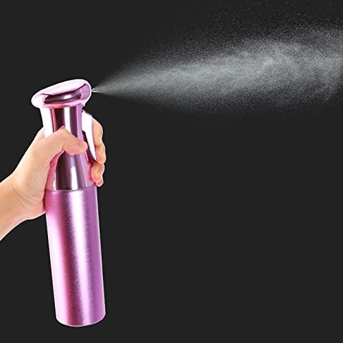 Salon Style Continuous Spray Bottle - Fine Mist 10 Oz Luminous Aerosol-Free Water Sprayer for Hair, Plants & Cleaning - Purple