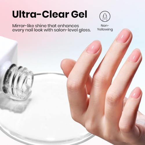 Beetles Gel Base and Top Coat Set M-Clear-2 - No Wipe, HEMA & TPO Free