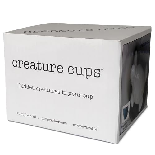 Creature Cups Skull Ceramic Mug - Hidden 3D Skull Inside, Spooky Horror Coffee Cup - Variation: Skull