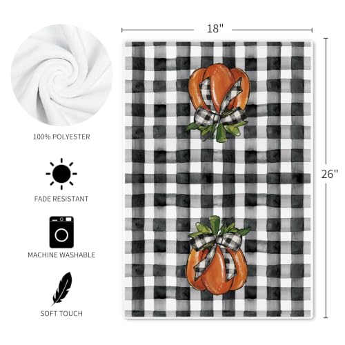 Multicolor Fall Kitchen Towels Set of 2 18x26 Inch Autumn Thanksgiving Decor