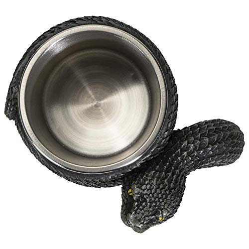 Serpent Snake Coffee Mug 16 fl oz with Removable Stainless Steel Insert - Green Anaconda Drinkware