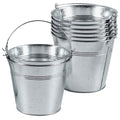 8 Pack Galvanized Metal Buckets with Handle - 5 x 3.5 Inch Rustic Plant, Party, Storage